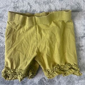 Matilda Jane Girls Green Black Ruffle Trim Pull On Hello Lovely Shorts 4